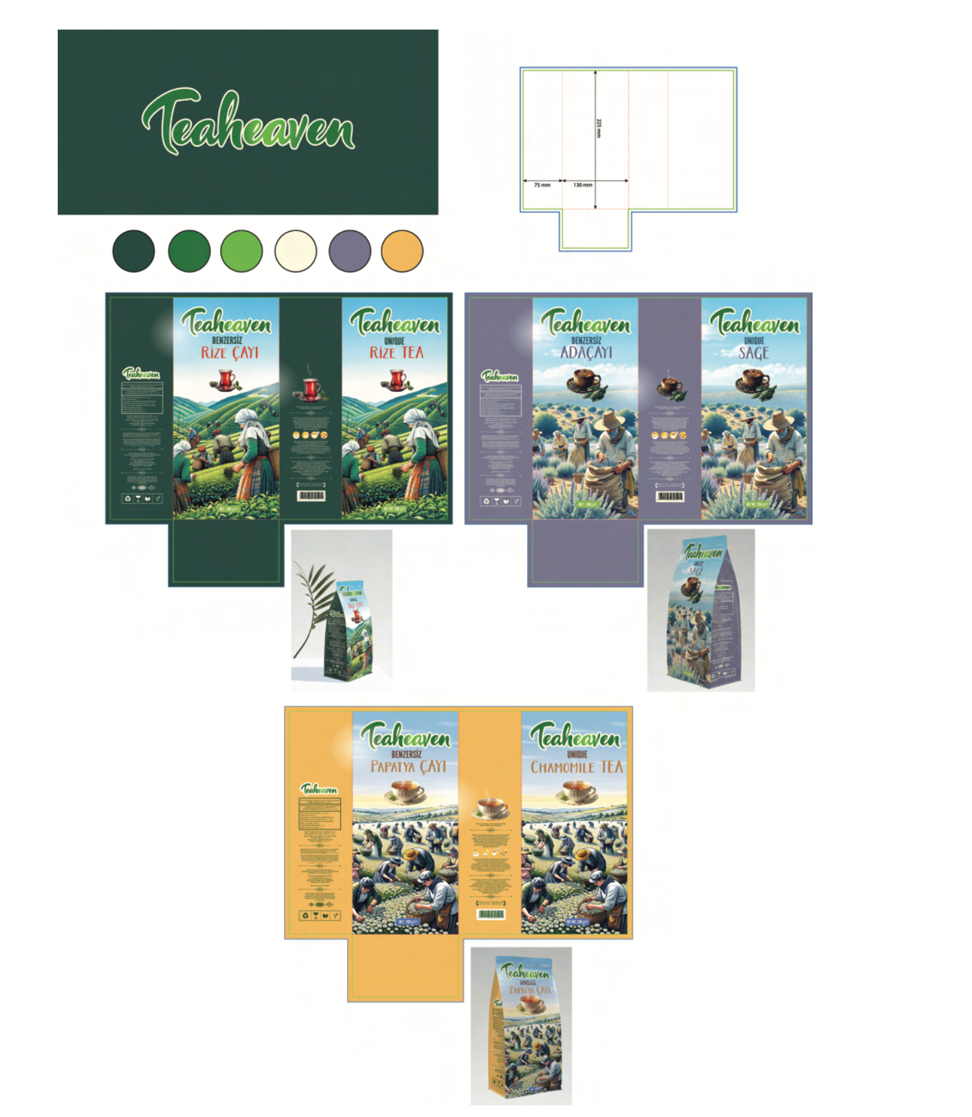 Teaheaven Tea Brand Packaging